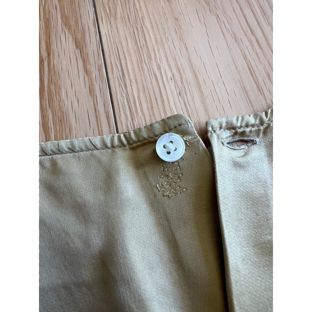 VTG Genny 2 Piece Sleeveless 100% Silk Pant Suit Yellow Made in Italy Size US 4 - Picture 15 of 15